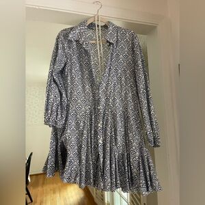 Zara blue print dress